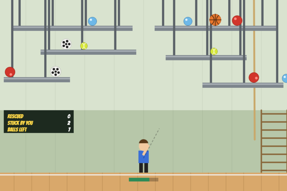 Balls On The Gym Pipes
